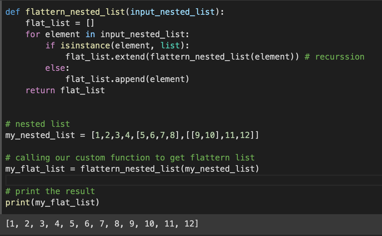 How to flatten a nested list in Python